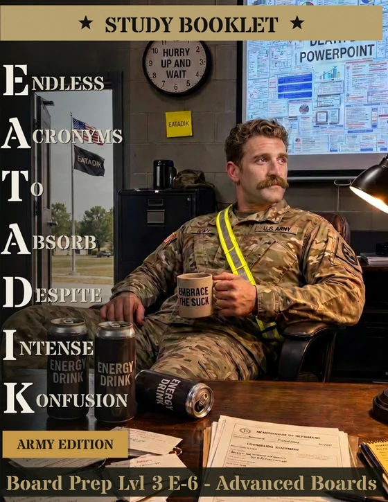 Front cover of EATADIK - Army: Board Prep Lvl 3 (E-6 and advanced boards)